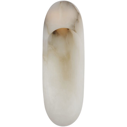 Kelly Wearstler Esculpa LED 6 inch Alabaster and Polished Nickel Elongated Wall Light