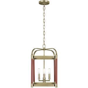 Hadley 4 Light 12.25 inch Time Worn Brass Pendant Ceiling Light