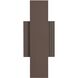 Jacks LED 15 inch Architectural Bronze Exterior Wall Sconce