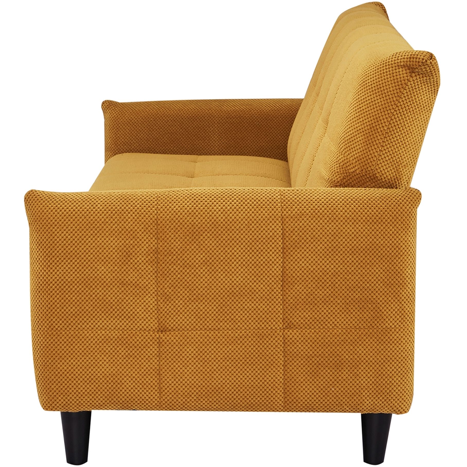 Large Biscuit Tufted Mustard Sofa