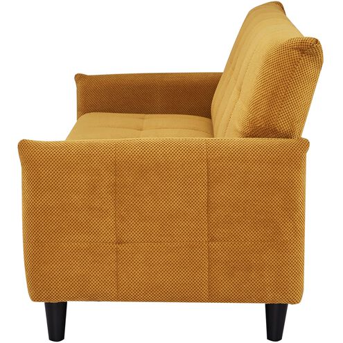 Large Biscuit Tufted Mustard Sofa