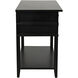 Colonial 35 X 32 inch Distressed Black Side Table, 2-Drawer