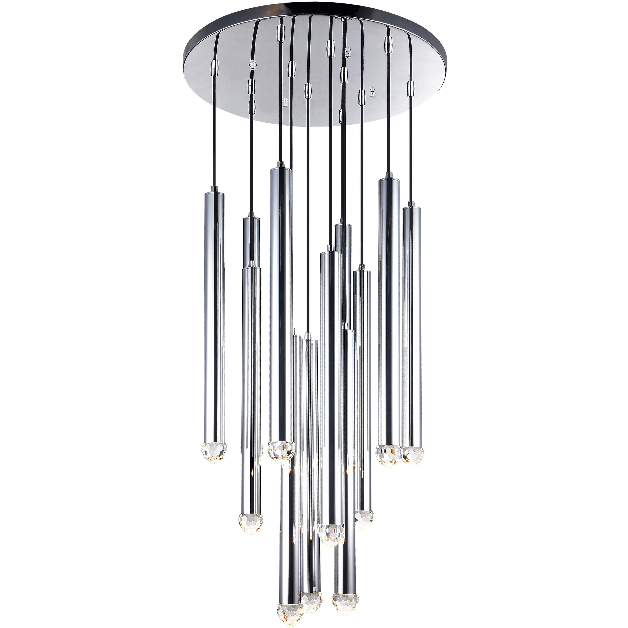 Reign LED 23.63 inch Chrome Pendant Ceiling Light