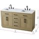 Alden 60 X 35 inch Honey Brown Bathroom Vanity Cabinet