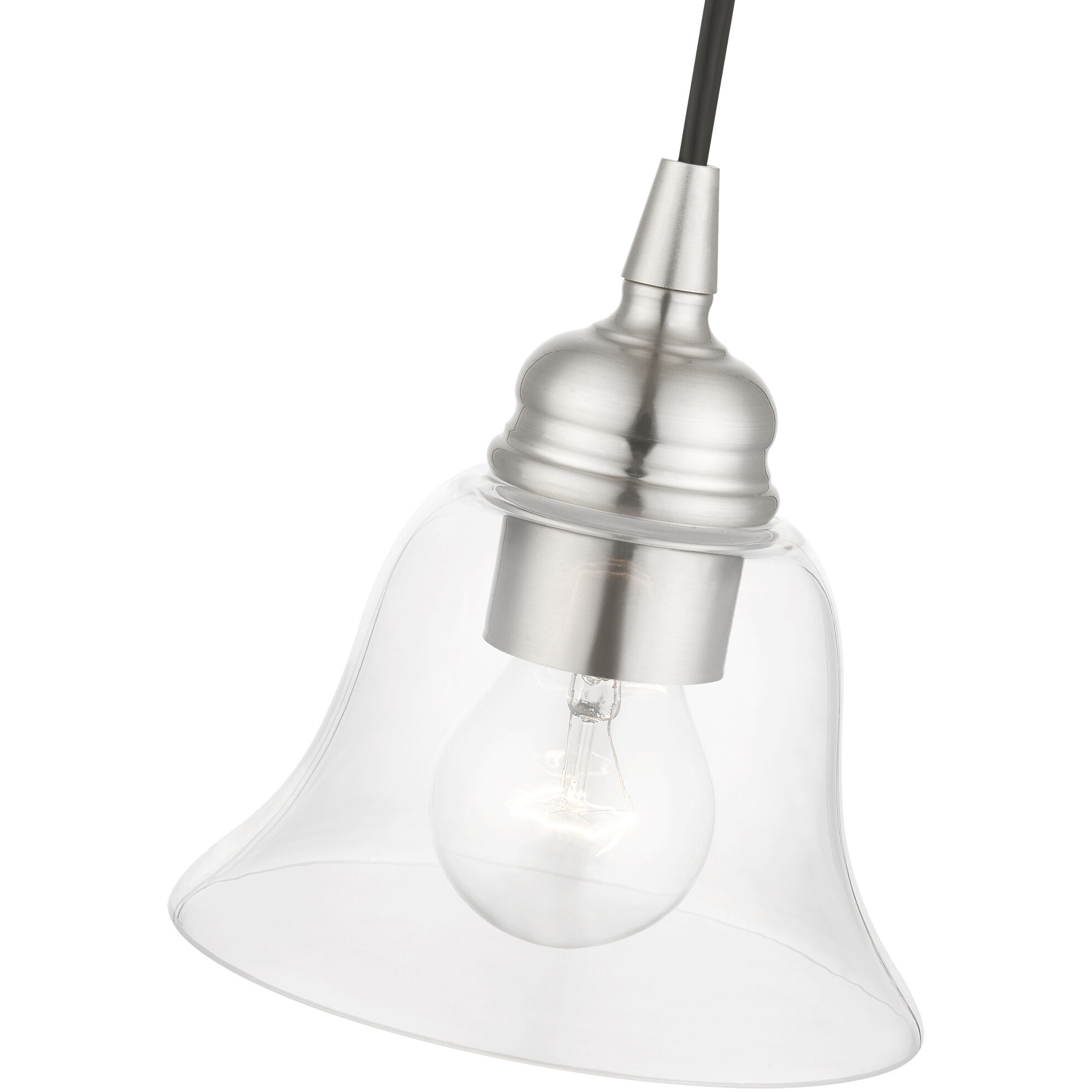 Moreland 1 Light 6 inch Brushed Nickel Single Pendant Ceiling Light, Single