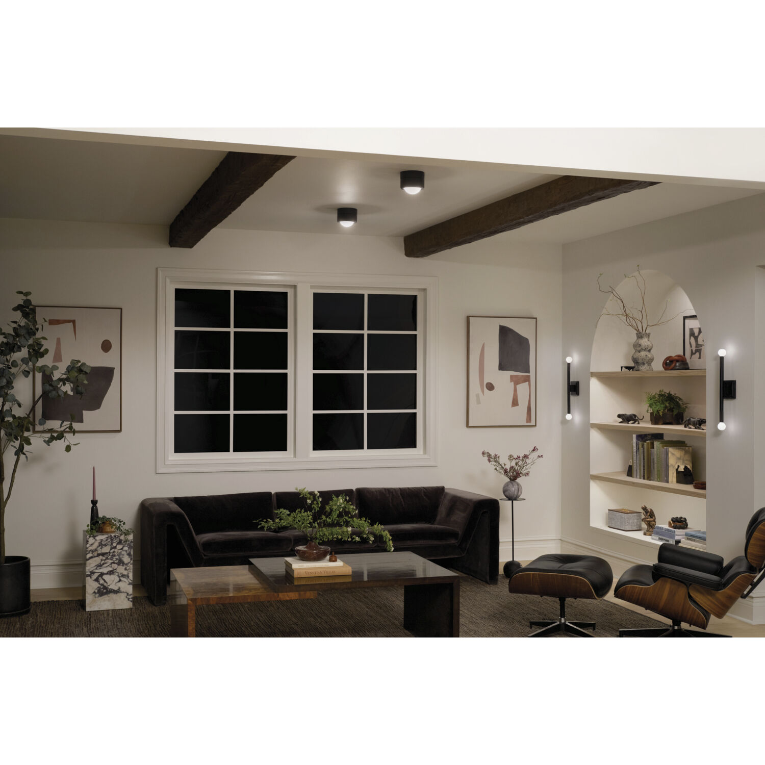 Tibbi LED 5.5 inch Black Flush Mount Ceiling Light