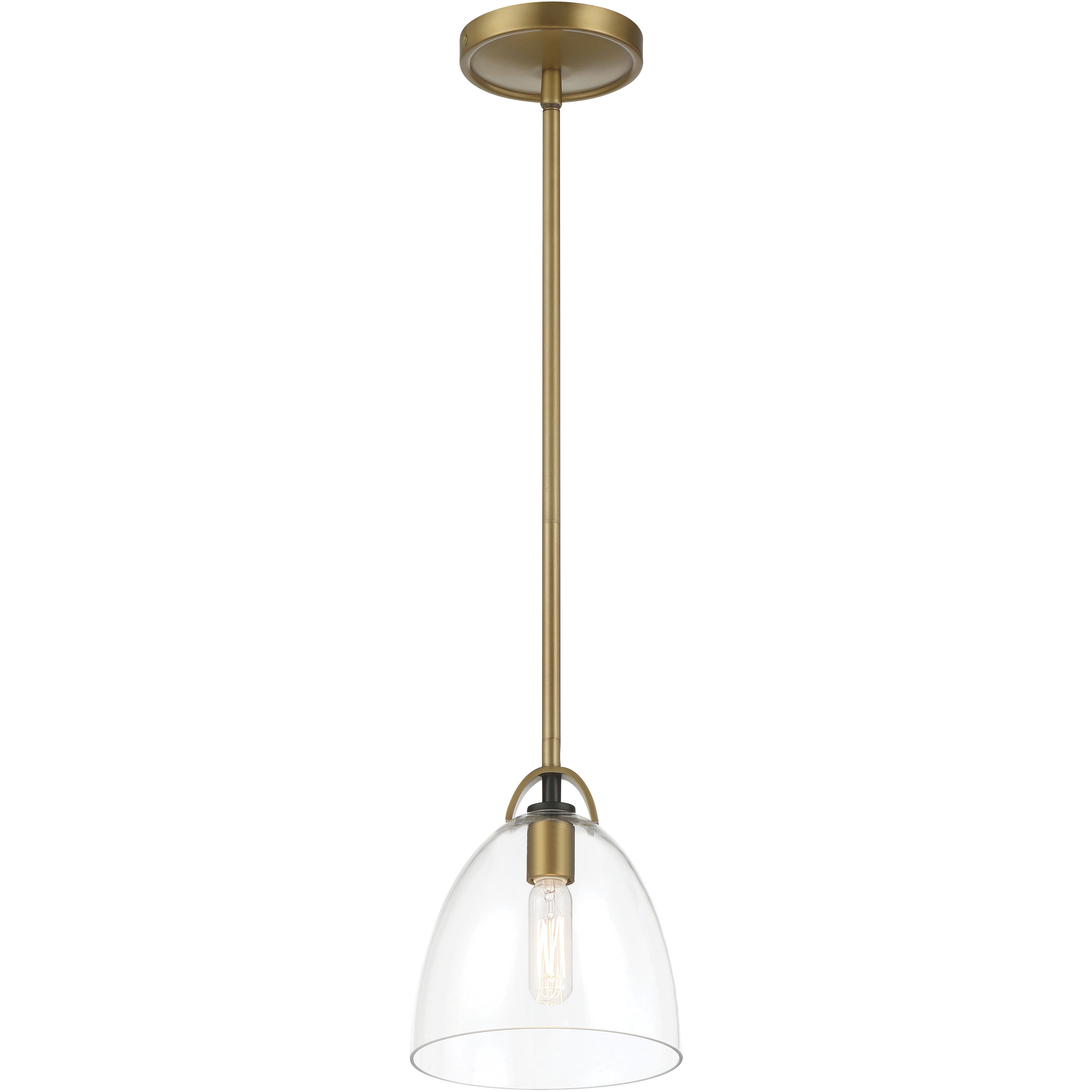 Sommersby 1 Light 7 inch Legacy Brass and Matte Coal Pendant Ceiling Light