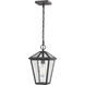 Talbot 1 Light 8.25 inch Oil Rubbed Bronze Outdoor Chain Mount Ceiling Fixture in Seedy Glass