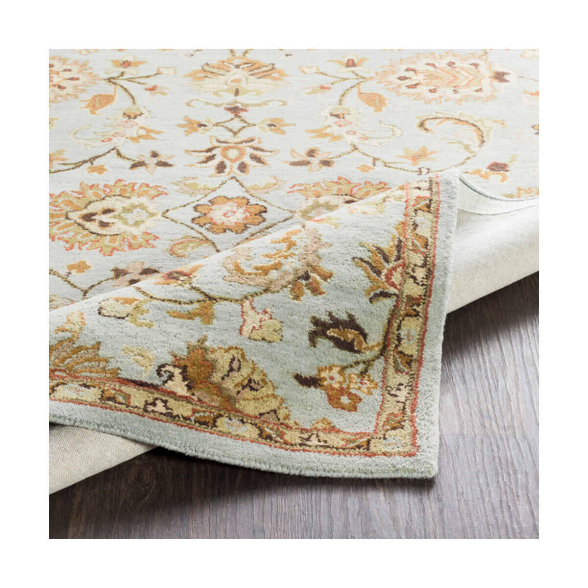 Middleton 72 X 72 inch Medium Gray/Dark Brown/Taupe/Tan/Rust/Khaki/Cream Rugs, Round