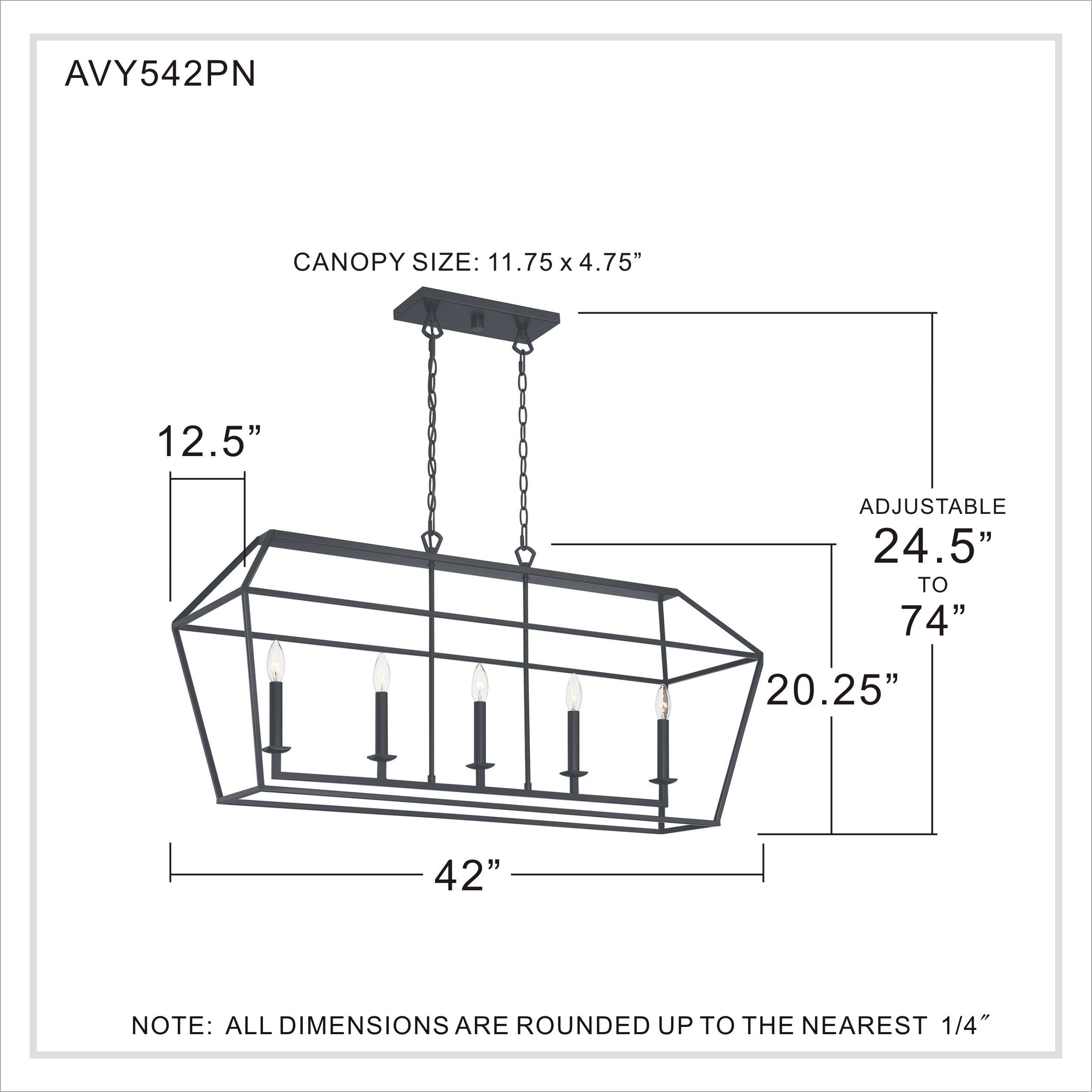 Aviary 5 Light 42 inch Palladian Bronze Island Chandelier Ceiling Light