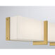 High Rise LED 24.25 inch Legacy Brass Bath Bar Wall Light