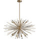 Palisades Ave. 18 Light 60 inch Aged Brass with Champagne Glass Chandelier Ceiling Light