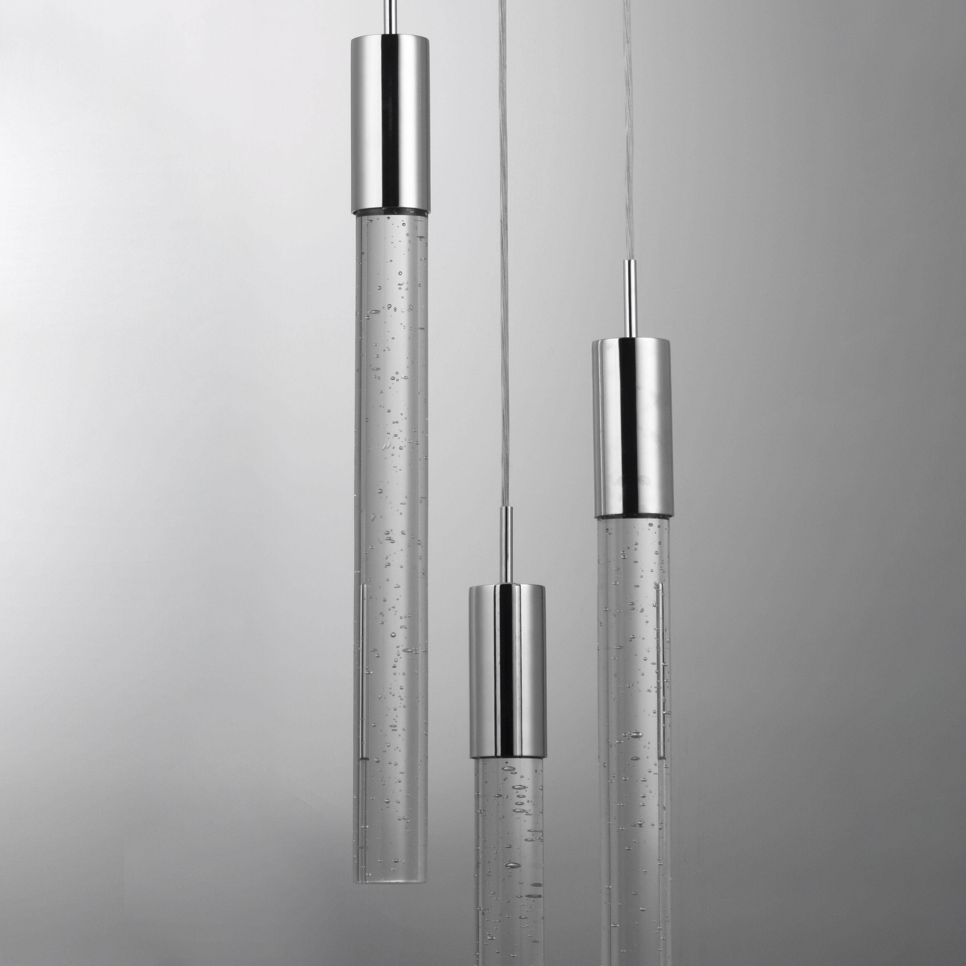 Big Fizz LED 13 inch Polished Chrome Multi-Light Pendant Ceiling Light