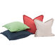 Davida Kay 24 inch Linen Slub Poppy Pillow, with Down Insert