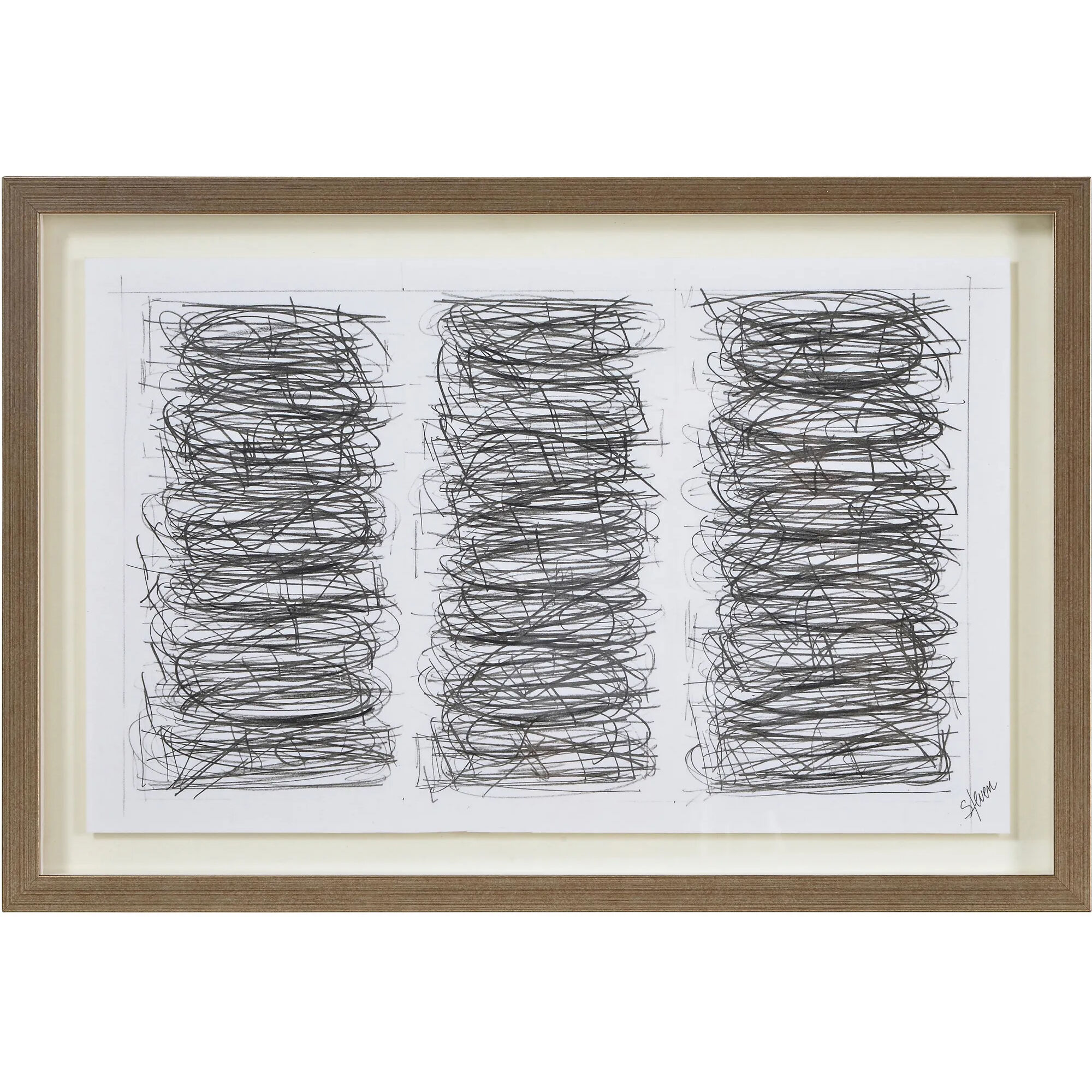 Studio Line Sketch Black/White Wall Art, 4 Piece