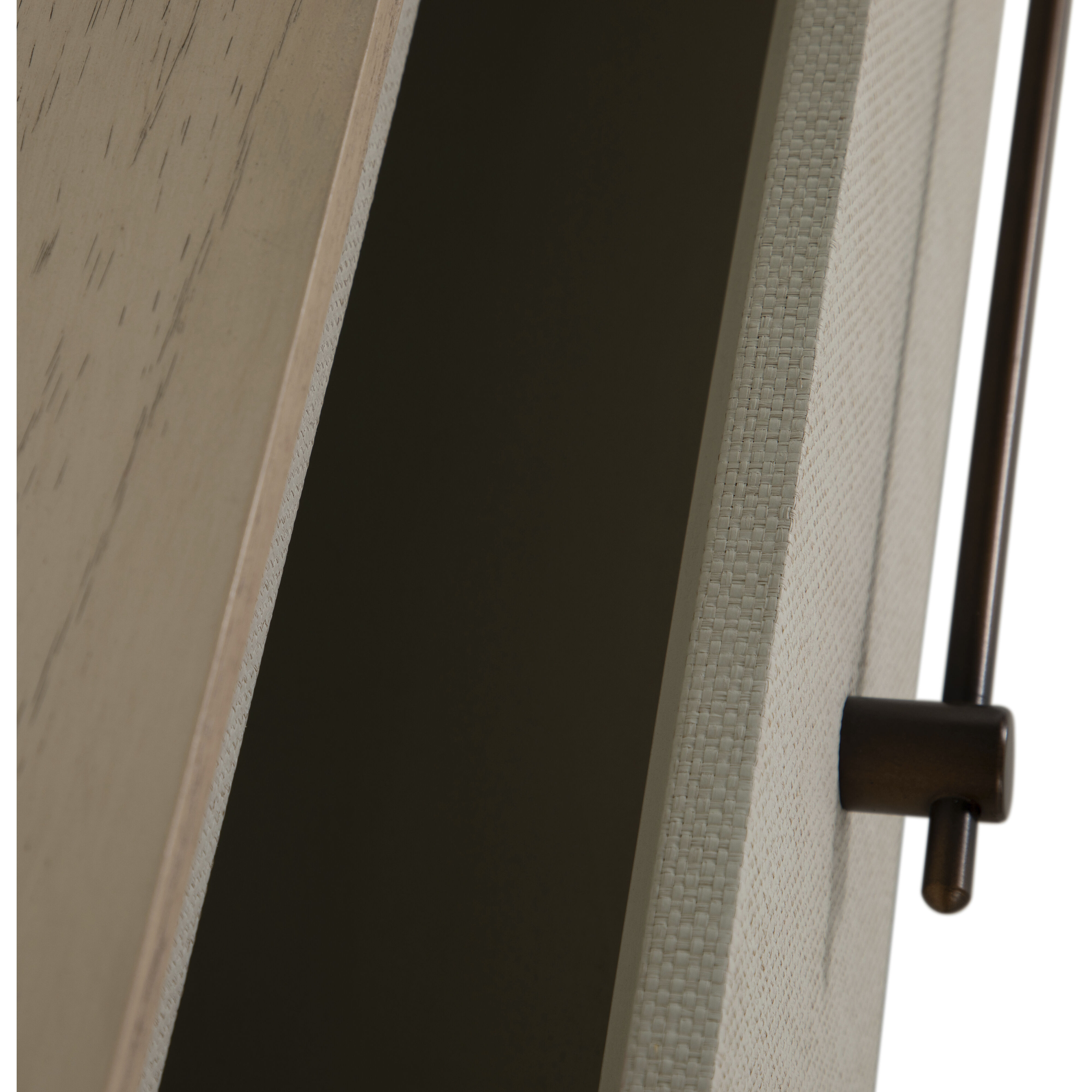 Crestine Antique Bronze / White Raffia Chest