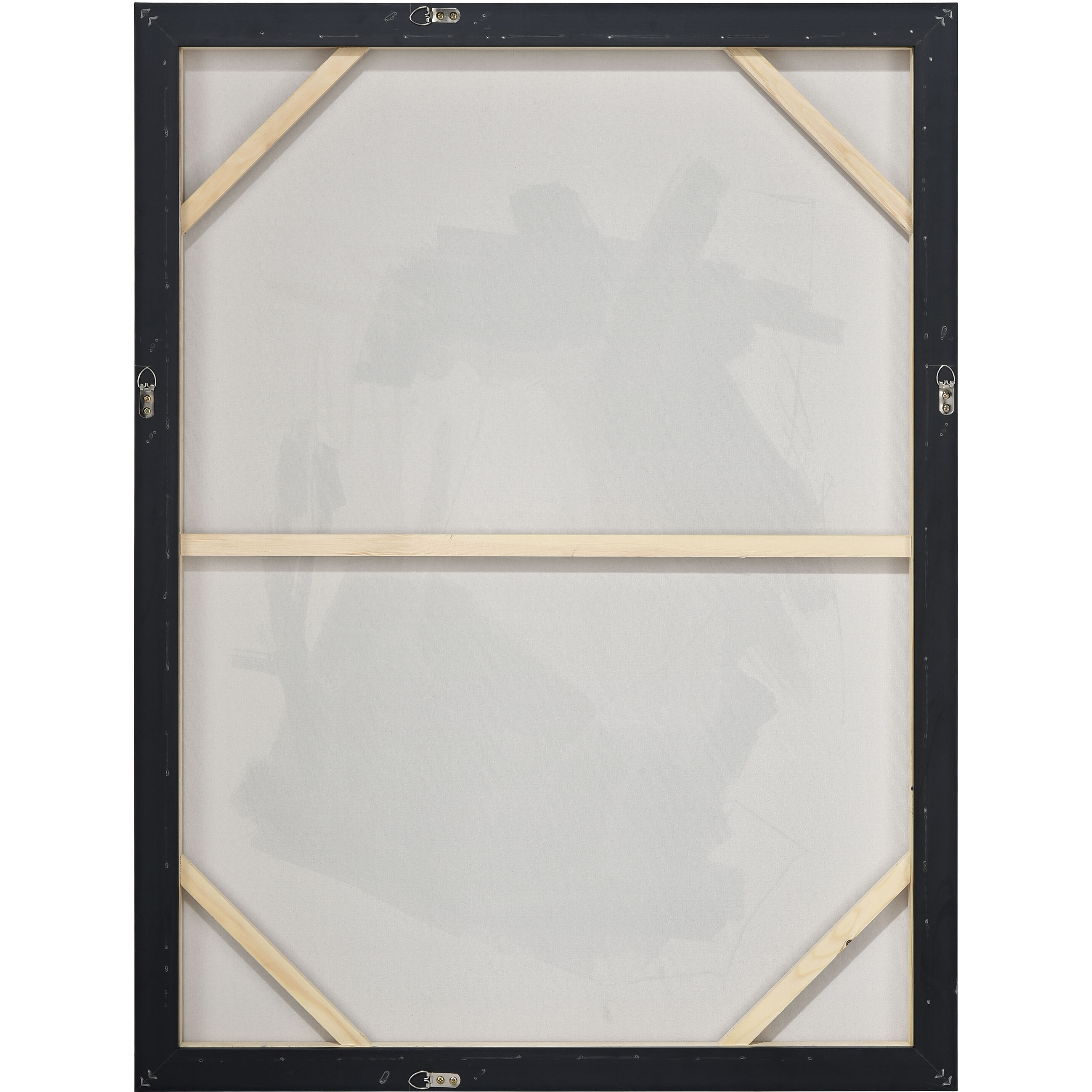 Beyer II Off White with Olive Green and Silver Framed Wall Art, Abstract