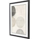 Stitched Spheres Gray and Black and Beige and Neutral Framed Art