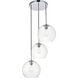 Baxter 3 Light 20 inch Chrome Pendant Ceiling Light