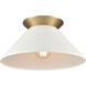 Cavendish 1 Light 16 inch Brushed Gold Semi Flush Mount Ceiling Light