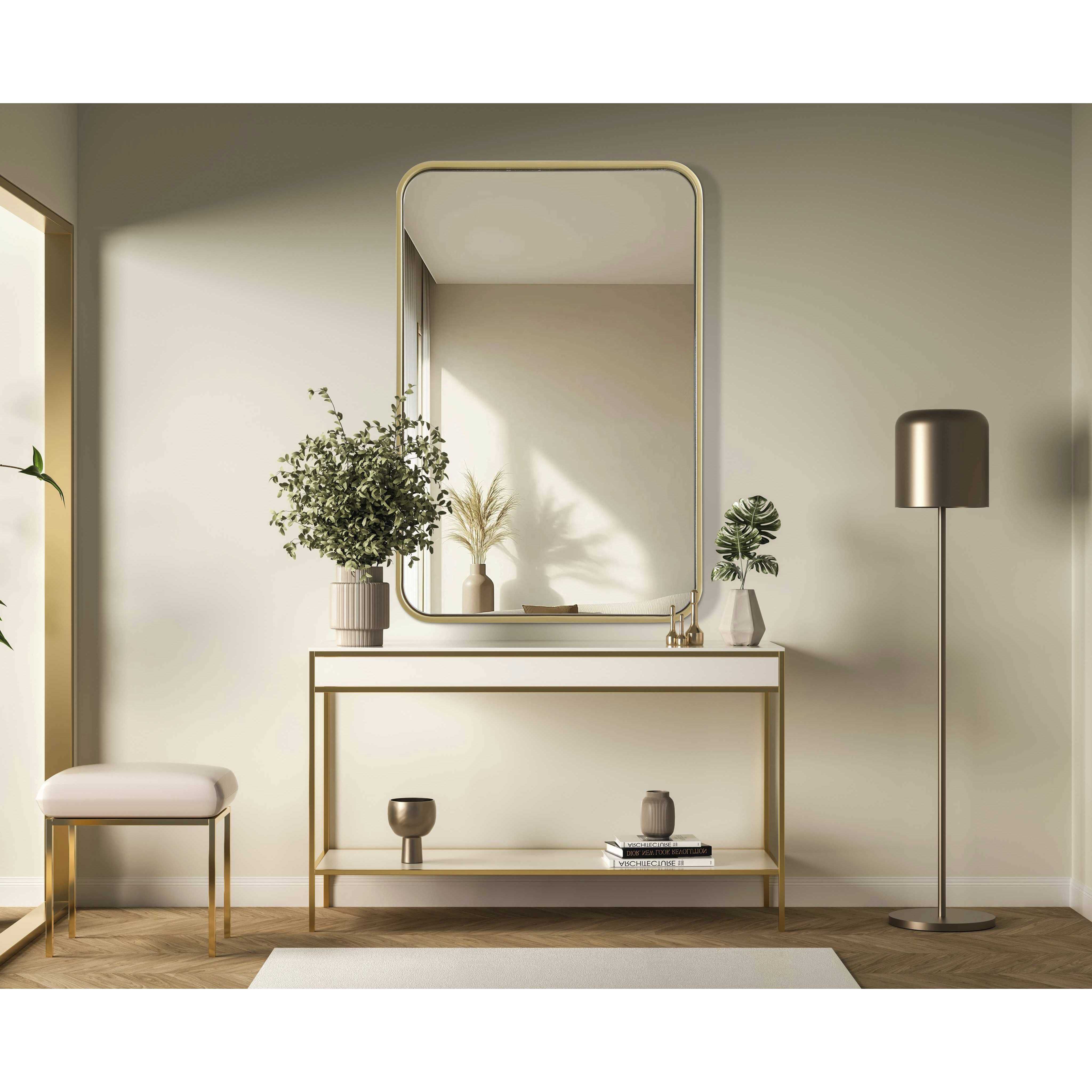 Remy 30 X 20 inch Brass Mirror