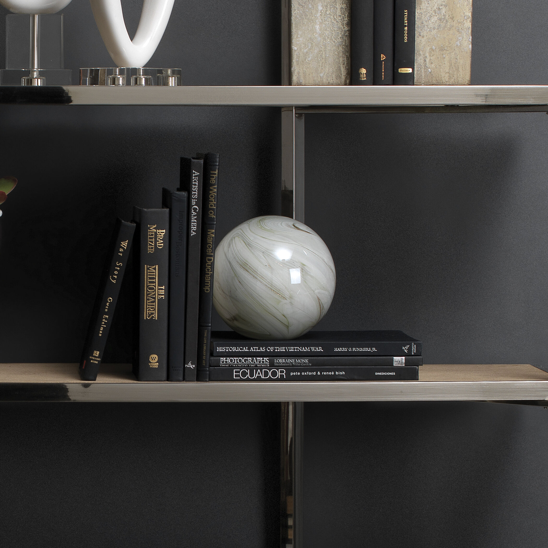 Cosmos Sage Swirl Glass Balls, Set of 2