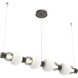 Torno Mandrel LED 53.3 inch Flat Bronze with Chalk Linear Chandelier Ceiling Light