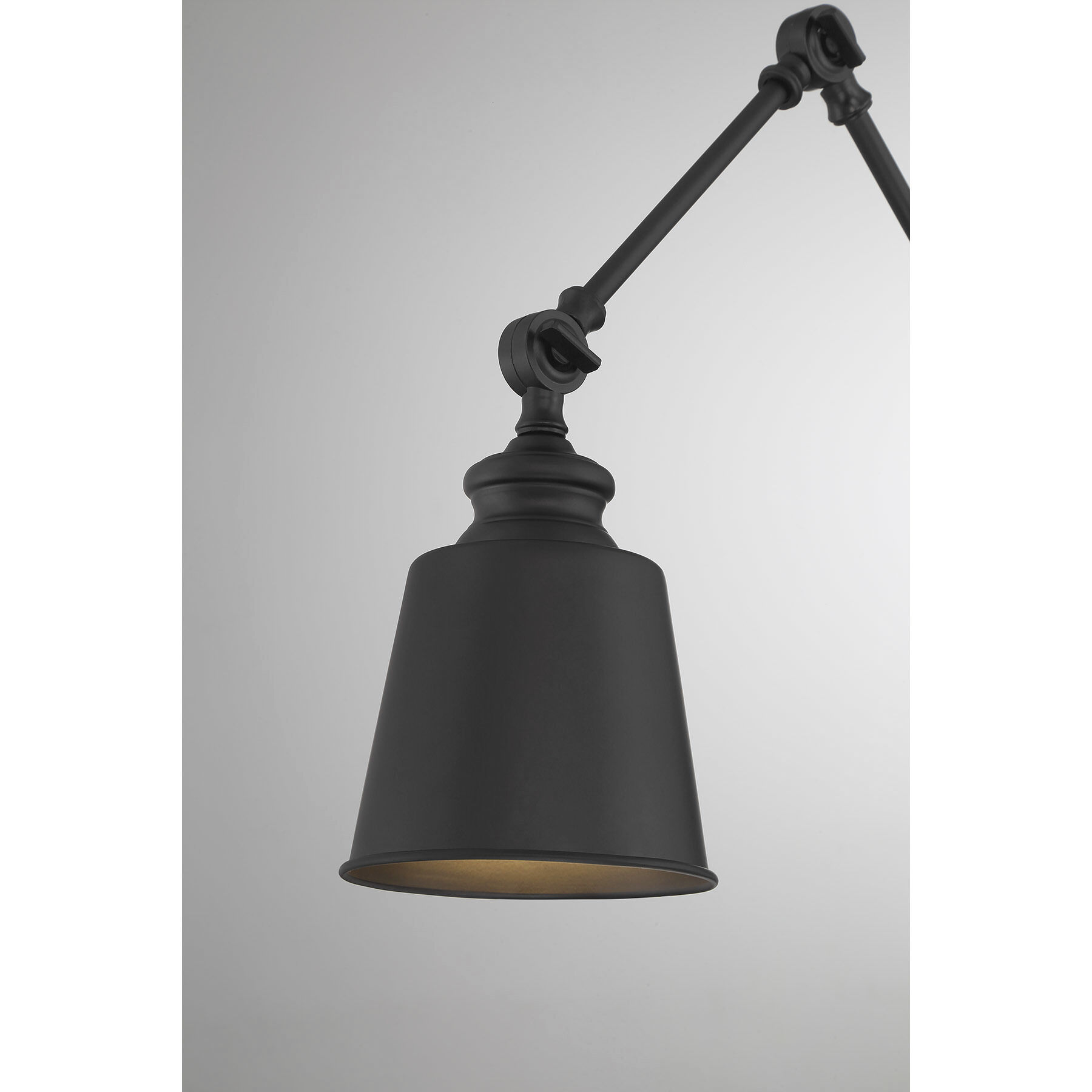 Farmhouse 60.00 watt Matte Black Adjustable Wall Sconce Wall Light