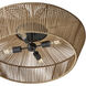 Eco LED 30 inch Matte Black Semi-Flush Ceiling Light in Natural