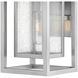 Coastal Elements Republic LED 12 inch Satin Nickel Outdoor Wall Mount Lantern, Estate Series