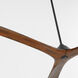 Mecca 64 inch Black with Walnut Blades Ceiling Fan