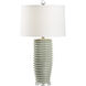 Chelsea House 33 inch 100.00 watt Mint Green Glaze/Clear Table Lamp Portable Light