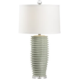 Chelsea House 33 inch 100.00 watt Mint Green Glaze/Clear Table Lamp Portable Light