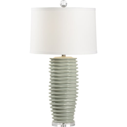 Chelsea House 33 inch 100.00 watt Mint Green Glaze/Clear Table Lamp Portable Light