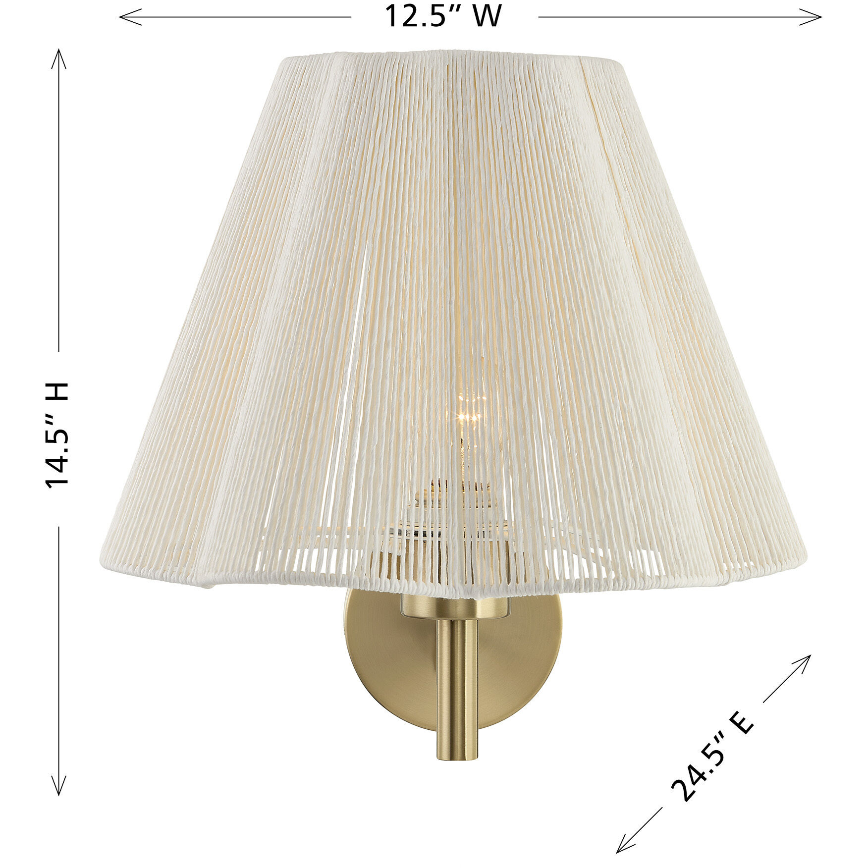 Rosa 1 Light 12.5 inch Noble Brass Wall Sconce Wall Light