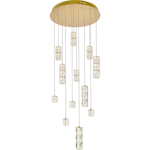 Polaris LED 24 inch Gold Chandelier Ceiling Light