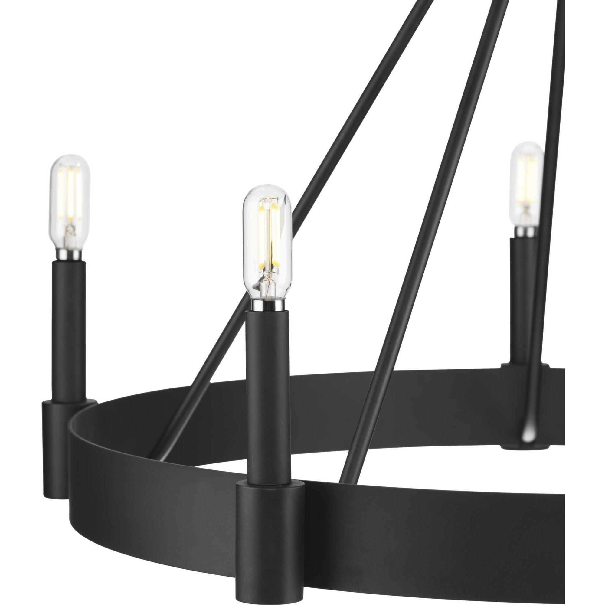 Breckenridge 8 Light 38 inch Matte Black Chandelier Ceiling Light, Design Series