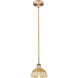 Edison Bristol Natural II 1 Light 7.5 inch Antique Copper Mini Pendant Ceiling Light
