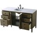 Blakely 60 X 34 inch Hazel Oak Bathroom Vanity Cabinet