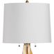 Scylla 34 inch 100 watt Amber Luster and Antique Brass Table Lamp Portable Light