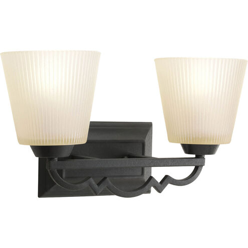 Meeting Street 2 Light 16 inch Forged Black Bath Vanity Wall Light