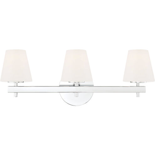 Harleigh 3 Light 24.25 inch Chrome Bathroom Vanity Wall Light
