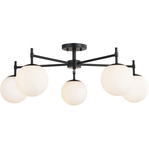 Armitage 5 Light 32 inch Matte Black Semi-Flush Mount Ceiling Light