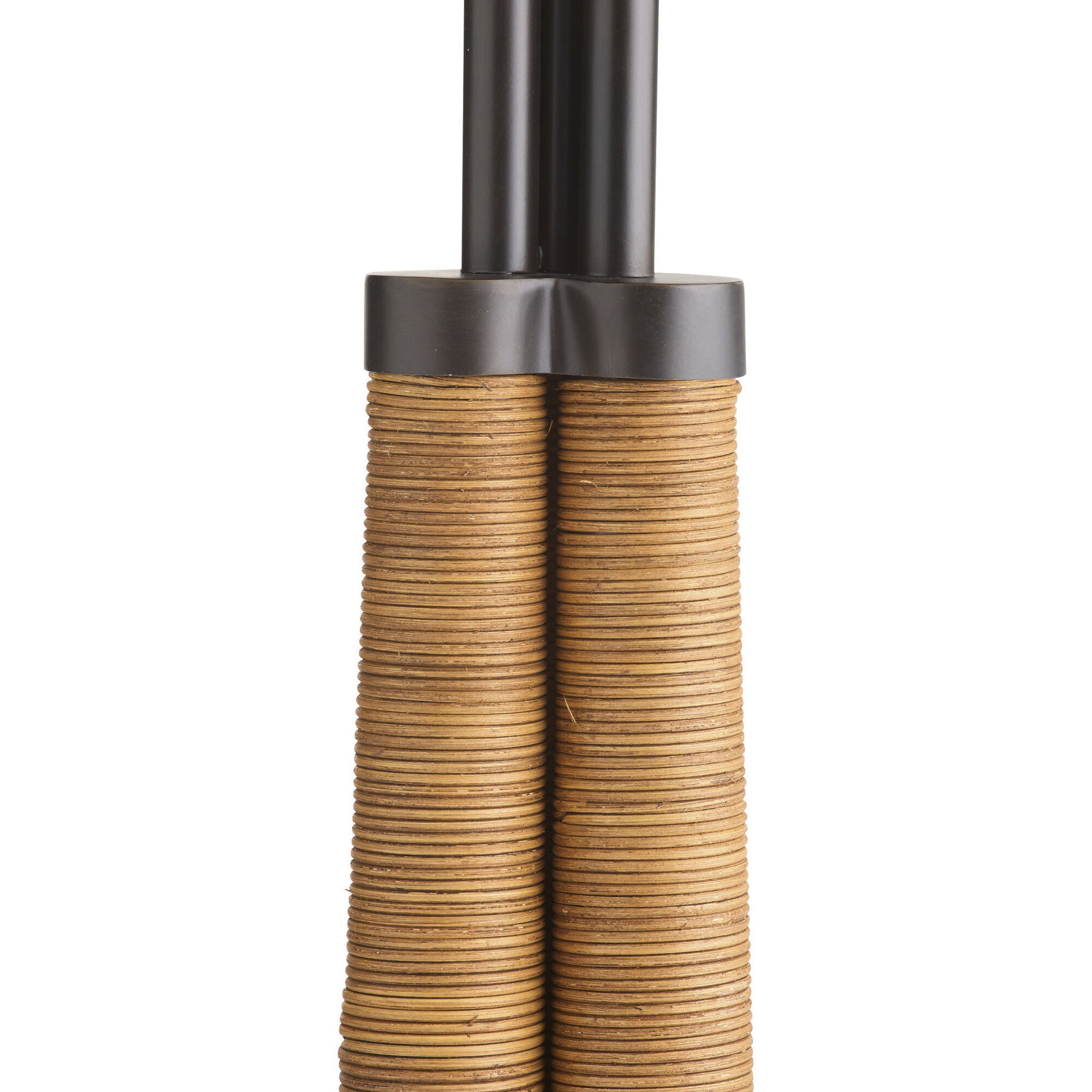 Italia 69.5 inch 100.00 watt Natural Rattan and English Bronze Floor Lamp Portable Light