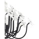 Wildflower 8 Light 32 inch Matte Black Chandelier Ceiling Light, Smithsonian Collaboration