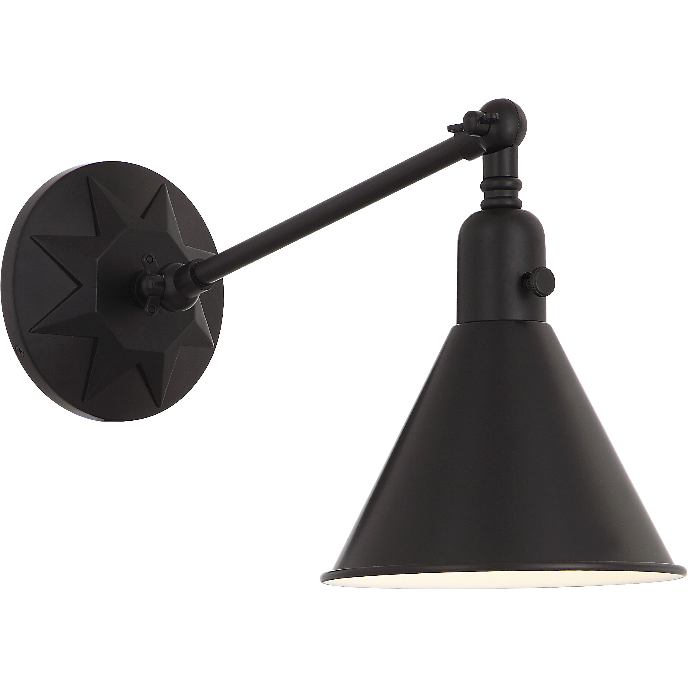 Morgan 17 inch 60.00 watt Matte Black Task Sconce Wall Light