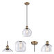 Ballston Athens 1 Light 8 inch Brushed Brass Mini Pendant Ceiling Light in Seedy Glass, Ballston