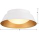 Donoven 2 Light 15 inch White and Gold Flush Mount Ceiling Light