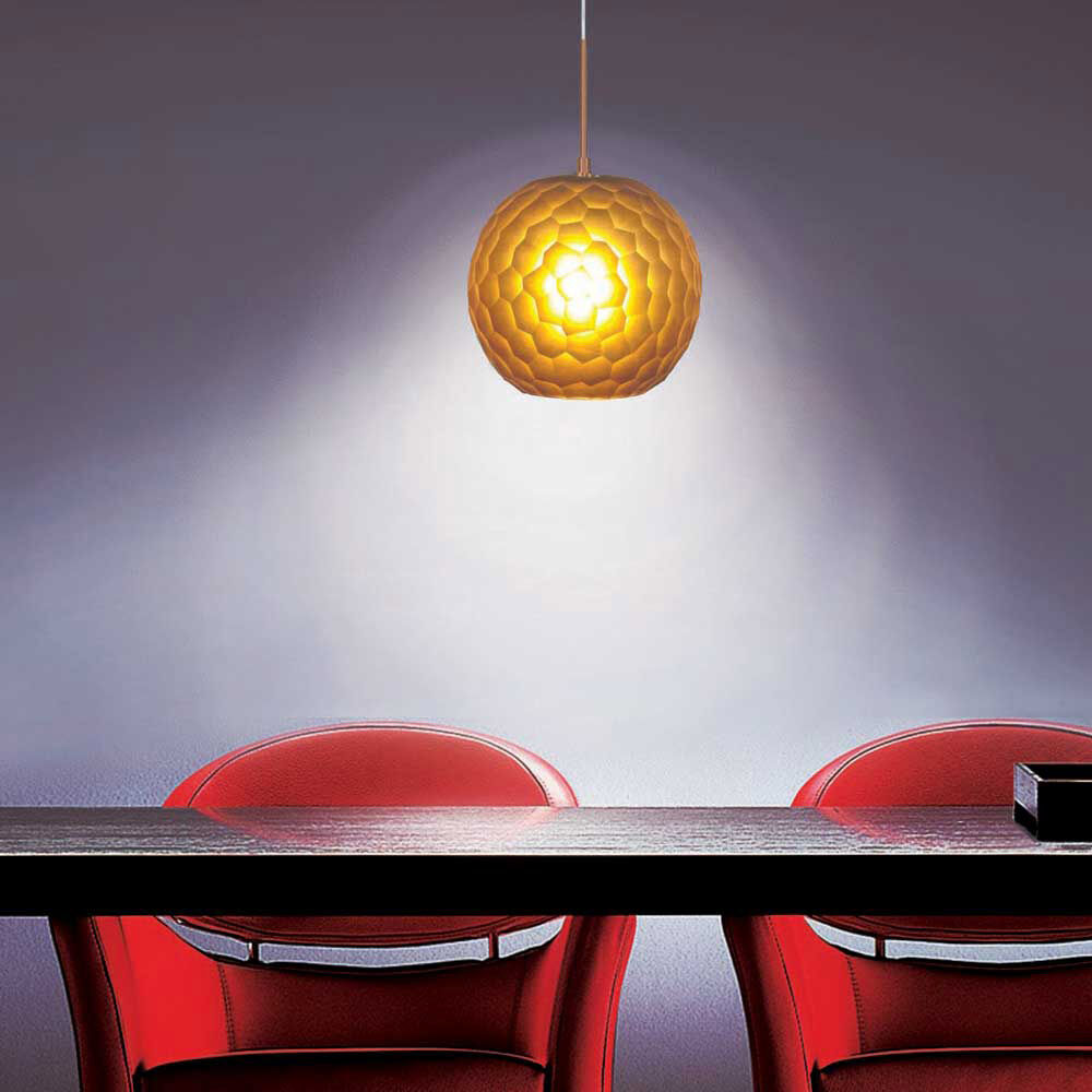 Envisage VI 1 Light 8 inch Bronze Mini Pendant Ceiling Light in Chiseled Amber