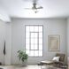 Sola 34 inch Brushed Nickel with Silver Blades Ceiling Fan
